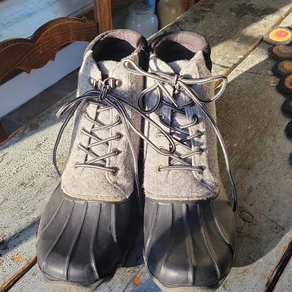 Men's Sperry Black & Gray Boots